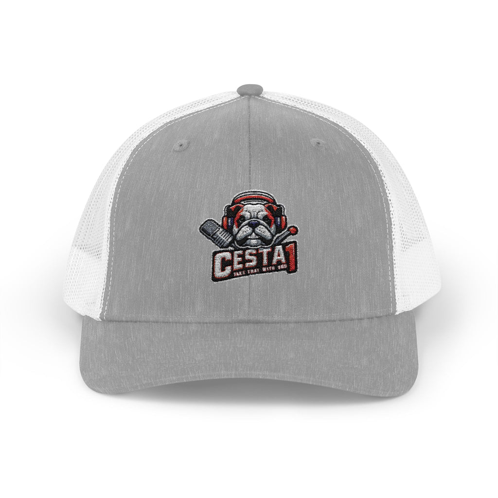 Santa Skull with Candy Cane Snapback Trucker Cap | Christmas Skull Hat